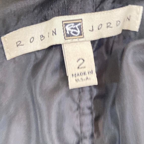 Robin Jordan black lace strapless dress with lined full skirt back zip size 2 - Picture 11 of 12